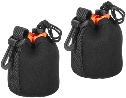PATIKIL Camera Lens Bag 3" ID x 3.9" H Drawstring Lens Pouch 2Pcs by PATIKIL