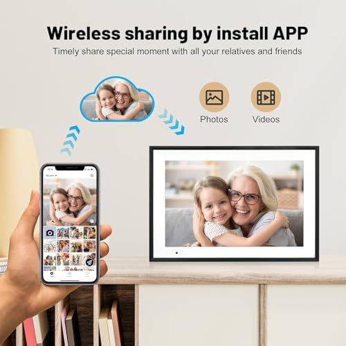 Digital Picture Frame 10.1 inch Digital Photo Frame with 32GB Storage, 1280 * 800 IPS FHD Touchscreen, WiFi Smart Frame Share Photos and Videos Instantly from Anywhere via AiMOR App - Image 3