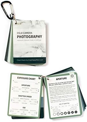 DSLR Cheat Sheet Cards for Canon, Nikon and Sony Cameras - Plastic Quick Reference Photography Cards | Camera Settings, Exposure & Manual Mode (Classic) - Image 2
