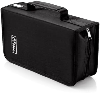 CCidea CD Case DVD Storage Holder, 128 Capacity DVD Cases Organizer CD Plastic Protective Carrying Binder,Portable Cd Wallet for Home Travel (Black) - Image 5