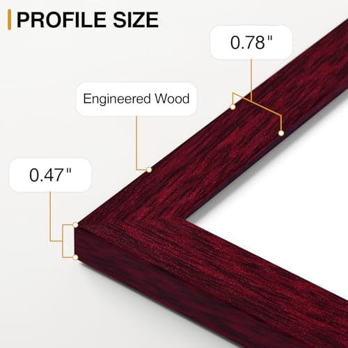 Vittanly 10 Pack Picture Frames Collage Wall Decor, Cherry Red - Image 6