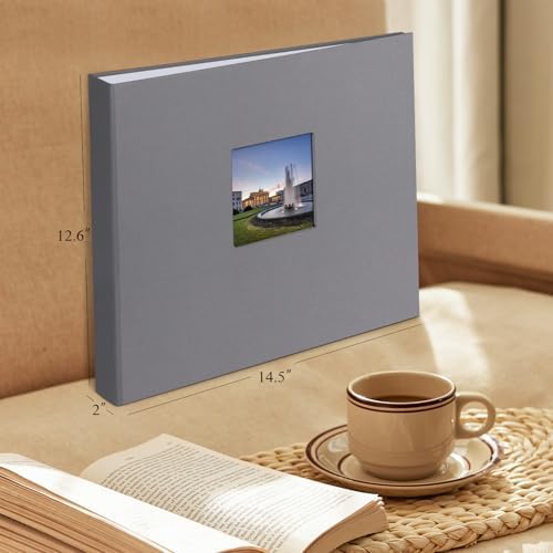 1DOT2 12x12 Inch 3 Ring DIY Scrapbook Photo Album, Dark Gray - Image 5