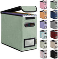 BALEINE File Organizer Box with Lid, Collapsible Hanging File Storage Box by BALEINE