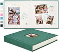 Pssoss 8x8 Inch DIY Scrapbook Album, Linen Hardcover, 40 Pages, Dark Green by Pssoss