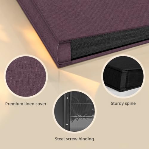Popotop Photo Album 4x6 1000 Pockets for Wedding Gifts,Linen Hardcover Picture Albums for Family Anniversary Baby Vacation Pictures - Image 4