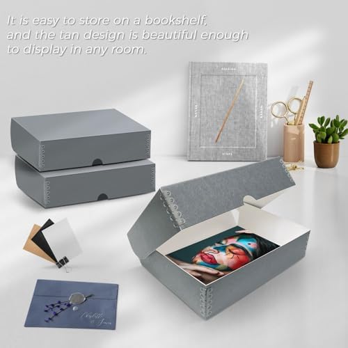 Lineco 9x12 Clamshell Archival Folio Storage Box, 3" Deep, Pack of 2 - Image 6