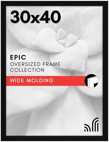 Americanflat 30x40 Poster Frame - Engineered Wood - Black by Americanflat