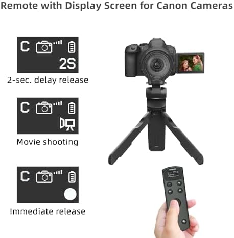 for Canon Camera Wireless Remote Control, Rechargeable OLED Shutter Release - Image 3