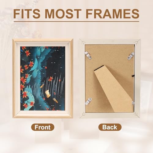 uxcell 10Pcs Easel Back for Picture Frame, 4" x 5" Replacement Picture Frame Easel Back with Hinged Hangers DIY Photo Backing Board for Photo Frames Tiles, Tabletop Wall Display, Wooden - Image 5