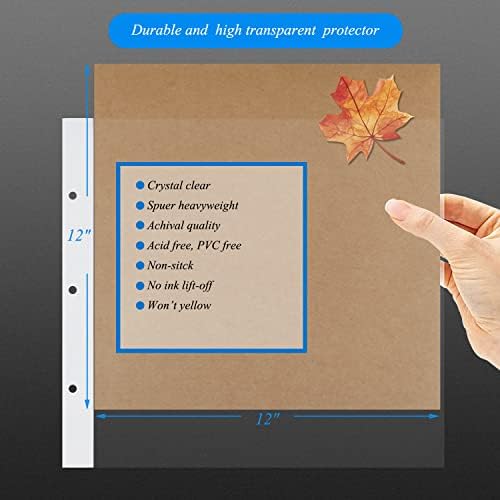 1DOT2 12x12 Inch 3 Ring DIY Scrapbook Photo Album, Yellow - Image 3