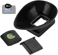 Camera Eyecup, Camera Viewfinder Eyecup Eyeshade 22mm Oval Level Cold Shoe Cover Set for D300 D200 D90 D80 D7000 D7100 D5200 D510 by VBESTLIFE