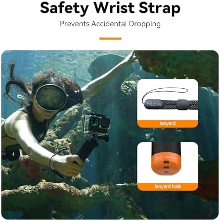 Floating Bluetooth Remote Hand Grip for GoPro Hero 13 12 11 10 9 8 Black, Waterproof Portable Vlog Selfie Stick, Pole Monopod Handle Mount Accessory for Go Pro Underwater Snorkeling & Water Sports - Image 6