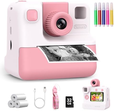 Kids Camera Instant Print, Christmas Birthday Gifts for Girl Boys Kids 3-12 by GREENKINDERKidsCamera
