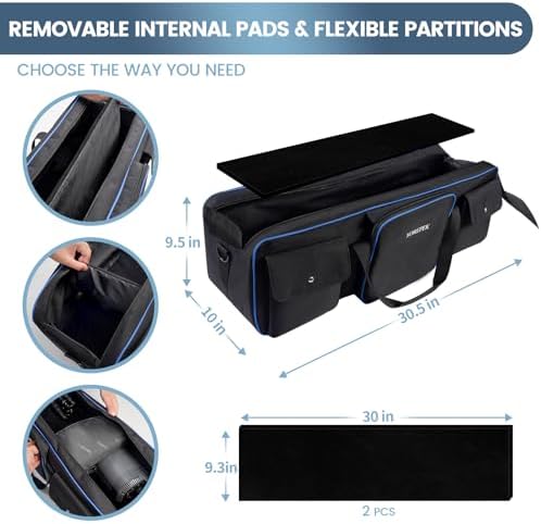 YOREPEK 30.5" Heavy Tripod Carrying Case Bag with 2 Padding Protective Pads - Image 2