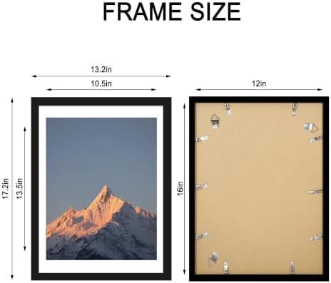 12x16 Picture Frame Set of 4 with Real Glass, Wall Mount - Image 4