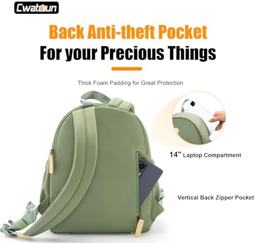 Cwatcun Midi Camera Backpack for Women, Compact DSLR Bag with Tripod Strap - Image 6