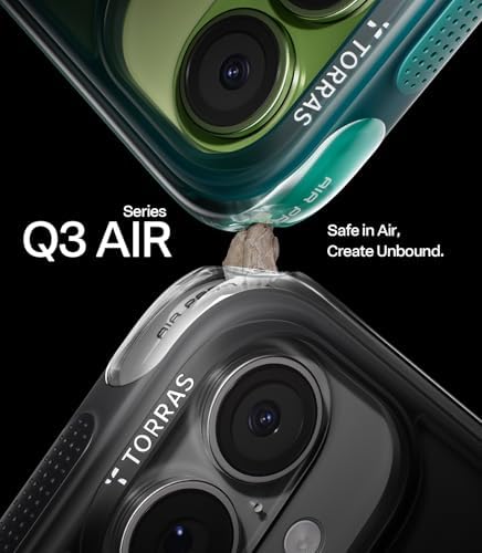 TORRAS Ostand Q3 Air for iPhone 17 Case with 360 Magnetic Stand, Fit for MagSafe, Mil-Grade Drop Tested, Camera Control Button, Shockproof Phone Case for iPhone 17 6.3'', Shadow Black - Image 2