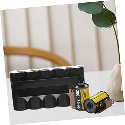 Black Plastic Film Storage Case for 5 Rolls Protective Cover - Image 3
