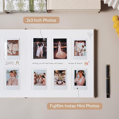 Instax Mini Photo Album with Writing Space, 168 Pockets, Black - Image 3
