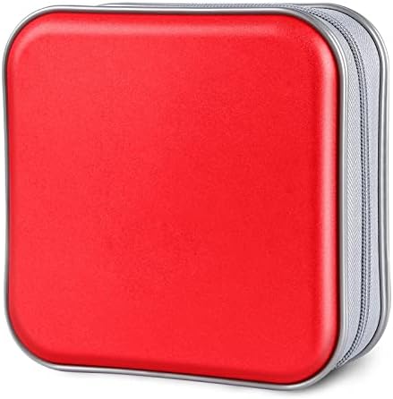 Siveit CD/DVD Cases 40 Capacity Disc Storage Binder for Car(Red) by Siveit