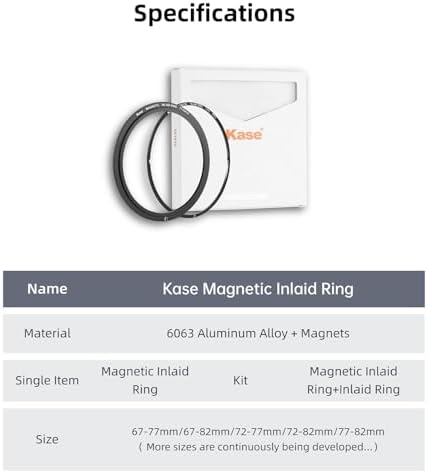 Kase 55mm Magnetic Screw in Adapter Ring Kit, Brass Magnetic to Threaded Filter Adapter Rings for Camera Lenses, Ultra-Thin 3.4mm Profile, Quick-Release Design, Compatible with UV CPL ND Filters - Image 6