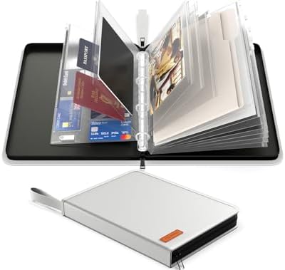 Important Document Organizer Binder, Fireproof Certificate Protector by Viesembo