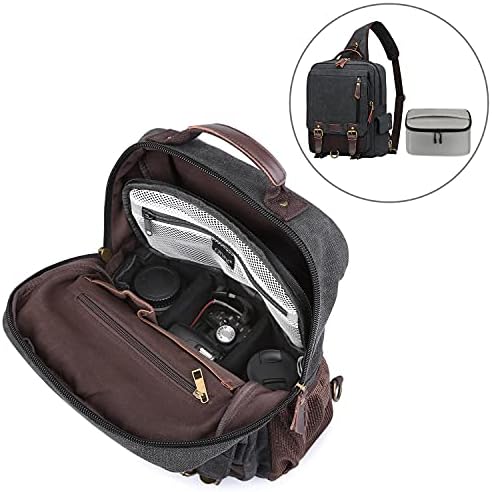 S-ZONE Padded Folding Camera Bag for DSLR SLR Camera TLR Sony Canon Nikon or Flash - Image 4