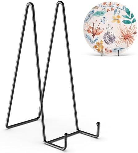 3 Pack 12 Inch Plate Stands for Display Metal Picture Stand Plate Holder by HONGYUTAI