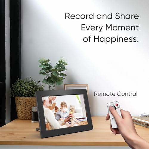 7 Inch Digital Picture Frame, Digital Photo Frame with 16:9 HD LCD Screen, Remote Control, Easy Setup and Share Photos Videos, Gifts Idea for Family, Christmas - Image 6