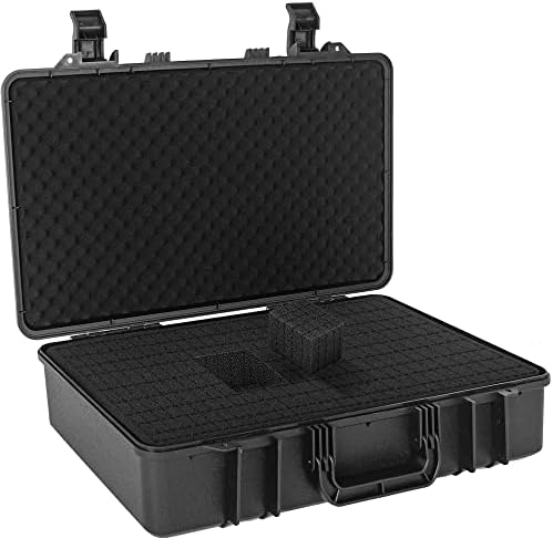 Protective Hard Case Shockproof Water-resistant with Customized DIY Foam Insert fit for Camera, etc, 20.5 X 13.5 X 5.5-Inch by ITHWIU