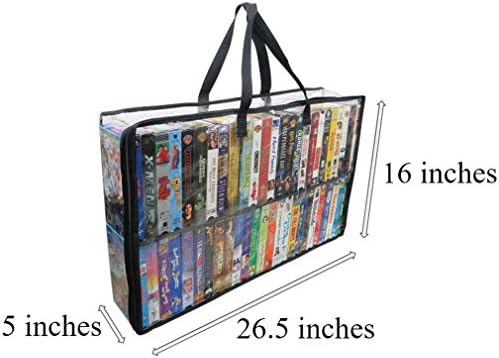 Evelots VHS Storage Bags, 2 Pack, Holds 100 VHS Tapes - Image 7