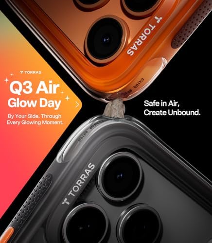 TORRAS Ostand Q3 Air for iPhone 17 Pro Max Case with 360 Magnetic Stand, Fit for MagSafe, Mil-Grade Drop Tested, Camera Control Button, Shockproof Phone Case for iPhone 17 Pro Max 6.9", Shadow Black - Image 2