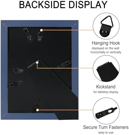 5x7 Picture Frame Set of 4 with Real Glass, Wall & Tabletop Display - Image 6