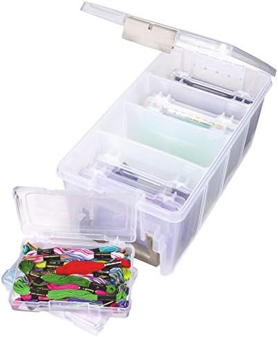 ArtBin Semi Satchel Photo Storage Photo & Craft Organizer Set, Large Box with [8] Plastic Storage Cases Inside, Clear - Image 6