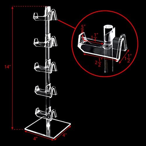 MOOCA 2-Piece Acrylic Eyewear Display Stand, Holds 10 Frames - Image 2