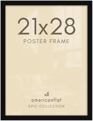 Americanflat 21x28 Poster Frame - Engineered Wood - Black by Americanflat