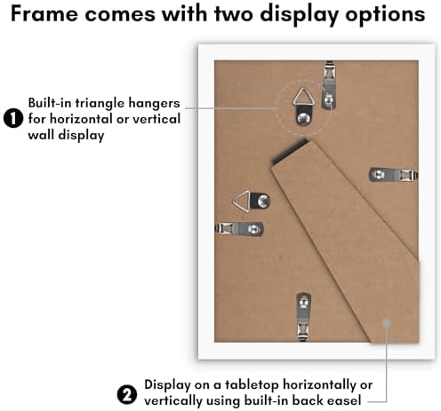 Americanflat 5x7 Picture Frame 5-Pack - Matted to 4x6 - White - Image 6