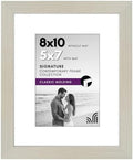 Americanflat 8x10 Picture Frame with Shatter-Resistant Glass - Use as 5x7 Frame with Mat or Display 8x10 Photo Without Mat - Signature Collection - Picture Frames for Tabletop and Wall - Light Wood by Americanflat