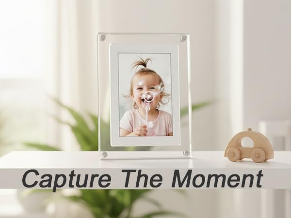 5 Inch Acrylic Video Picture Frame with 4GB Memory, Digital Motion Video Loop Player with Sound, Rechargeable Desktop Display for Home Decor,Desk Setup,Pet Memorial, No WiFi Needed - Image 6