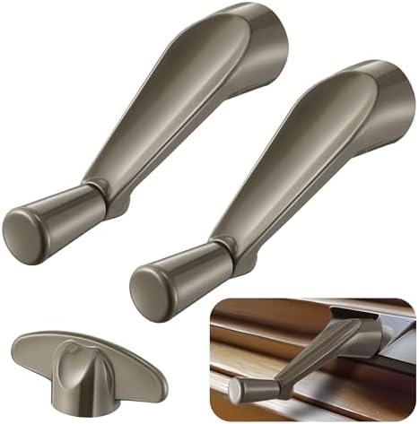 3 Pack 3/8 Inch Casement Window Crank Handles, 12-Spline Spindle Fit, Stone by Avenuebool