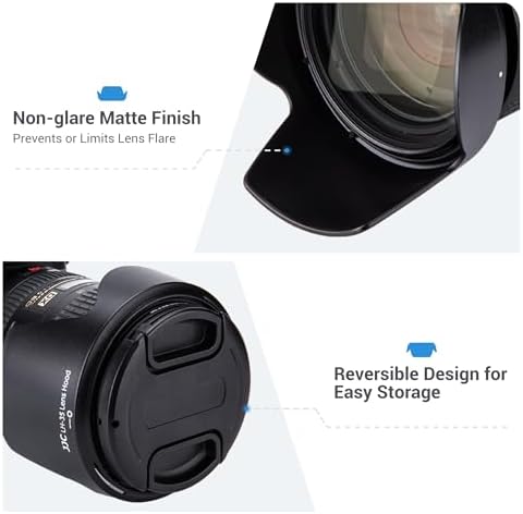 JJC HB-35 Lens Hood Reversible Lens Shade Cover for Nikon NIKKOR AF-S DX 18-200mm f/3.5-5.6G ED VR II, AF-S DX VR 18-200mm f/3.5-5.6G IF-ED,Replace Nikon HB-35 Lens Hood Fits 72mm Filter Lens Cap - Image 5