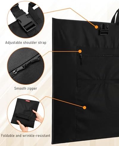 Nicpro Light Weight Art Portfolio Bag, 32x42” Waterproof Art Portfolio Case - Image 4