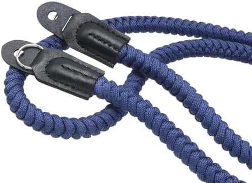 Paracord Camera Strap Long Camera Neck Shoulder Strap for SLR DSLR Digital Mirrorless Cameras 47inch/120cm Navy Blue - Image 3