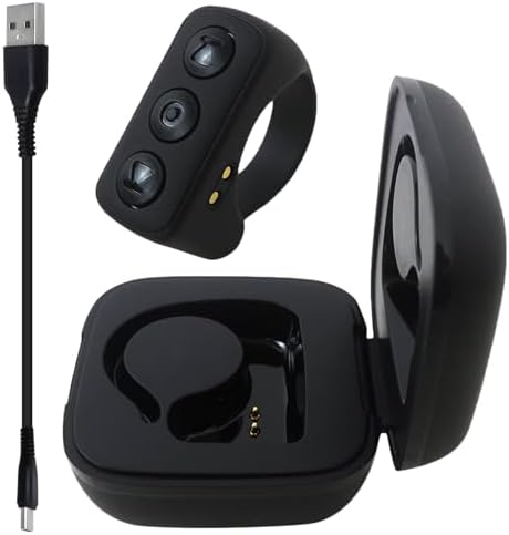 Wireless Scrolling Ring Remote, Bluetooth Camera Control for TIK*Tok for Android and Fit Ideal for iPhone - Black by RGNEIN