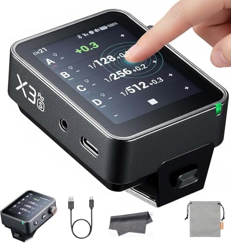 GODOX X3 PRO S X3PRO S Flash Trigger for Sony Camera, 2.4G TTL Wireless Touchscreen Transmitter,Support Bluetooth & APP Control, Shutter Control, Built-in Li-ion Battery Fast Charging (Upgrade X3-S) by GODOX