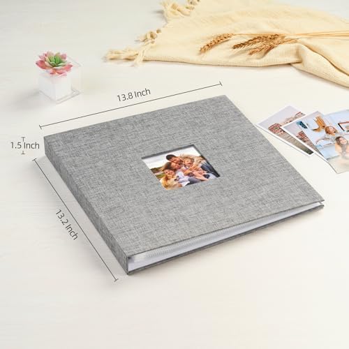 Mublalbum 12x12 Inch 3 Ring DIY Scrapbook Photo Album 80 Pages, Grey - Image 2