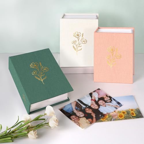 Holoary Photo Album 4x6 100 Photos, 100 Pockets 4”x6” Picture Album, Linen Fabric Cover Picture Book for Photos, 4x6 Photo Albums for Family Weddings Travel Memories(Dark Green) - Image 7