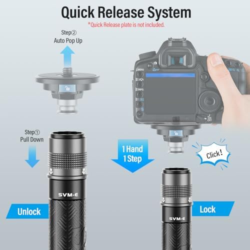 SIRUI SVM-E Carbon Fiber Monopod Extension Tube, Quick Release Column - Image 4