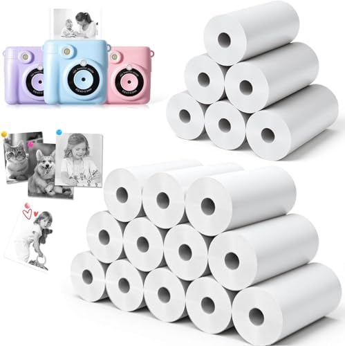 18 Rolls Kids Camera Paper Roll Refill Compatible with Most Instant Print Cameras for Kids BPA Free （2.24"x0.99" ） by Unknown