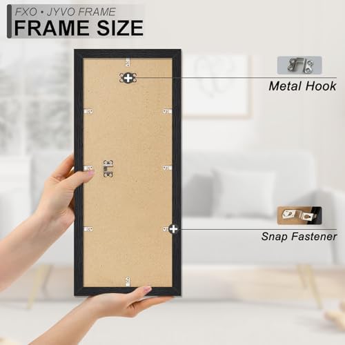 Fxojyvo 14x20 Picture Frame Set of 3 Black Engineered Wood Wall Hanging - Image 6